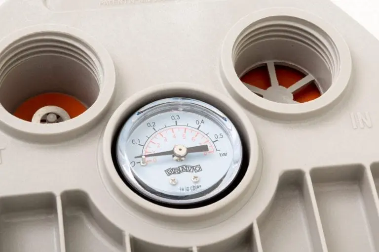 Pressure gauge in Foot pump